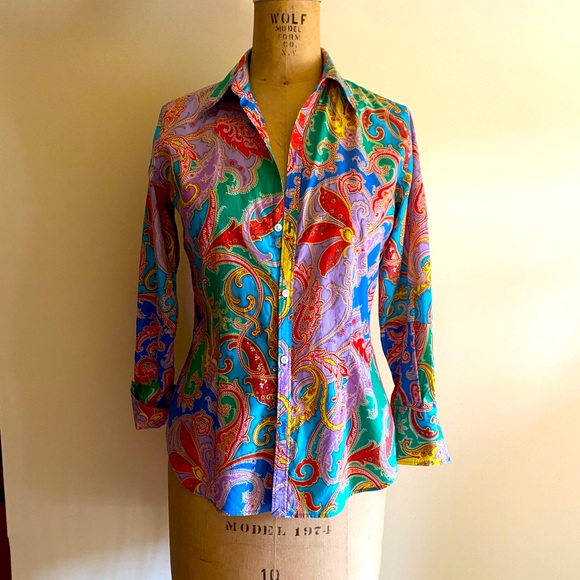 Ralph Lauren Tops - Ralph Lauren Paisley Shirt